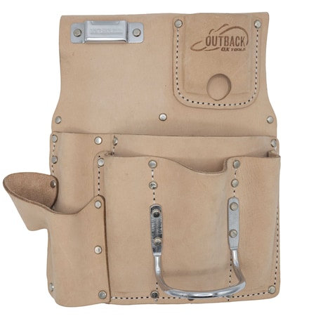 Ox Tools Pouch, Tradesman Suede Leather Drywall Pouch with Additional Holder, Leather OX-T264802